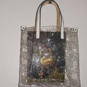 Dooney & Bourke Transparent Tote with Black and Tan Accents